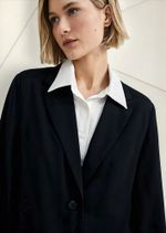 Blazer Feminino Alongado Em Crepe