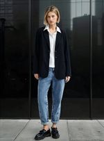 Blazer Feminino Alongado Em Crepe