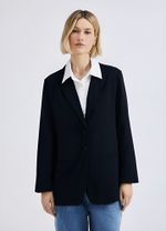 Blazer Feminino Alongado Em Crepe