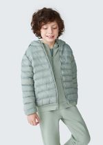 Jaqueta Puffer Infantil Unissex Com Capuz