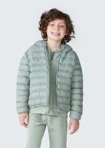 Jaqueta Puffer Infantil Unissex Com Capuz