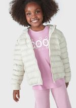 Jaqueta Puffer Infantil Unissex Com Capuz