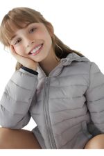 Jaqueta Puffer Infantil Unissex Com Capuz