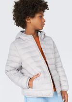 Jaqueta Puffer Infantil Unissex Com Capuz