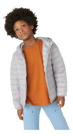 Jaqueta Puffer Infantil Unissex Com Capuz