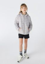 Jaqueta Puffer Infantil Unissex Com Capuz