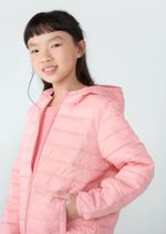Jaqueta Puffer Infantil Unissex Com Capuz