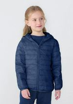 Jaqueta Puffer Infantil Unissex Com Capuz