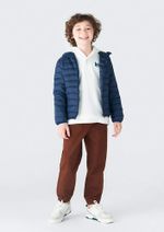 Jaqueta Puffer Infantil Unissex Com Capuz