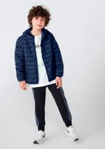 Jaqueta Puffer Infantil Unissex Com Capuz