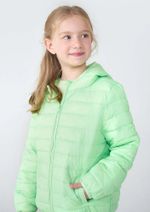 Jaqueta Puffer Infantil Unissex Com Capuz