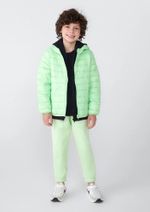 Jaqueta Puffer Infantil Unissex Com Capuz