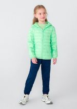Jaqueta Puffer Infantil Unissex Com Capuz
