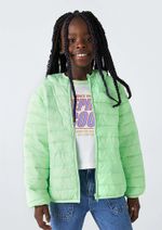 Jaqueta Puffer Infantil Unissex Com Capuz