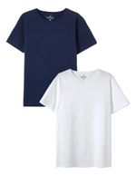 Kit Com 2 Camisetas Básica Infantil Unissex Manga Curta Slim