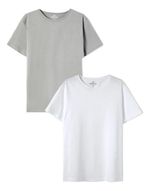 Kit Com 2 Camisetas Básica Infantil Unissex Manga Curta Slim