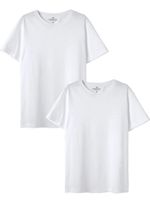 Kit Com 2 Camisetas Básica Infantil Unissex Manga Curta Slim