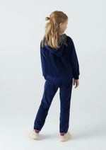 Jaqueta Básica Infantil Menina Em Plush Com Capuz