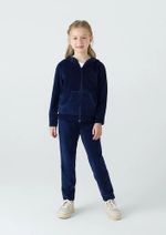 Jaqueta Básica Infantil Menina Em Plush Com Capuz