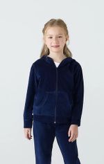 Jaqueta Básica Infantil Menina Em Plush Com Capuz
