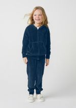 Jaqueta Básica Infantil Menina Em Plush Com Capuz
