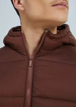 Jaqueta Básica Masculina Puffer Com Capuz