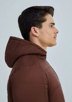 Jaqueta Básica Masculina Puffer Com Capuz