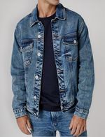 Jaqueta Jeans Masculina Trucker Com Elastano