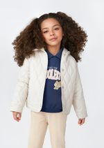 Jaqueta Puffer Infantil Menina Toddler Com Capuz