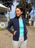 Jaqueta Feminina Em Moletom Com Bolsos Laterais (6375)