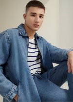 Jaqueta Jeans Masculina Marmorizada