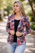 Casaco Feminino Azul Céu-terracota G