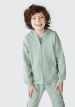 Jaqueta Básica Infantil Menino De Moletom Com Capuz