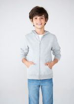 Jaqueta Básica Infantil Menino De Moletom Com Capuz