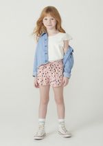 Jaqueta Menina Em Jeans De Algodão