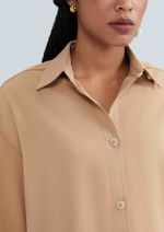 Camisa Feminina Manga Longa Em Crepe