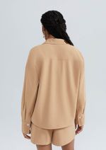 Camisa Feminina Manga Longa Em Crepe