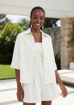 Camisa Feminina Manga Longa Em Crepe