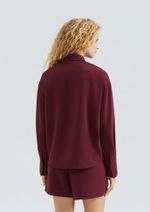 Camisa Feminina Manga Longa Em Crepe