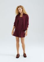 Camisa Feminina Manga Longa Em Crepe