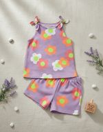 Conjunto Menina Toddler Com Estampa Rotativa