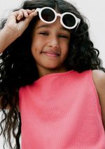 Conjunto Curto Infantil Menina Em Ribana Canelada