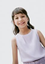 Conjunto Curto Infantil Menina Em Ribana Canelada