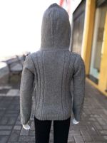 Jaqueta Infantil Masculina Tricô Puc - Cód. 6036 Cinza Claro 6 Anos