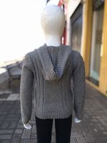 Jaqueta Infantil Masculina Tricô Puc - Cód. 6036 Cinza Claro 6 Anos