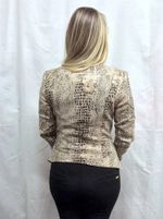 Jaqueta Feminina Estampada -  Animal Print - P