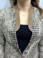 Jaqueta Feminina Estampada -  Animal Print - P