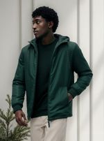 Jaqueta Masculina Corta Vento Com Capuz E Bolso