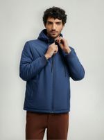 Jaqueta Masculina Corta Vento Com Capuz E Bolso