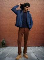 Jaqueta Masculina Corta Vento Com Capuz E Bolso